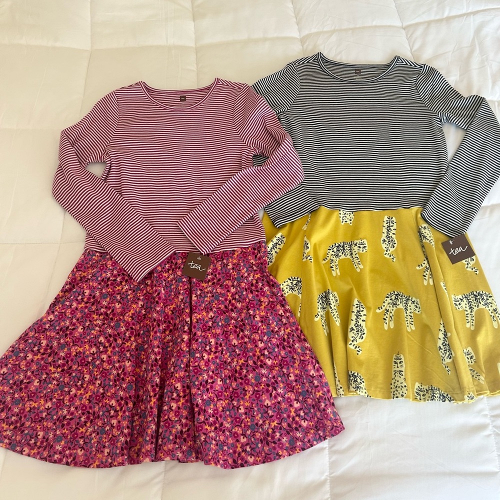 2 Girls Dresses, NWT, Tea brand, size 12